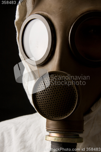 Image of Person in gas mask