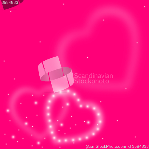 Image of Heart Background Shows Blank Space And Abstract
