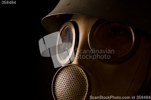 Image of Person in gas mask