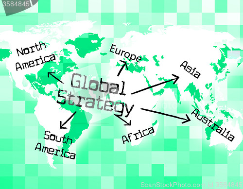 Image of Global Strategy Shows Globally Innovation And Planet