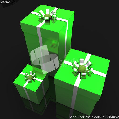 Image of Giftboxes Celebration Means Wrapped Celebrate And Occasion