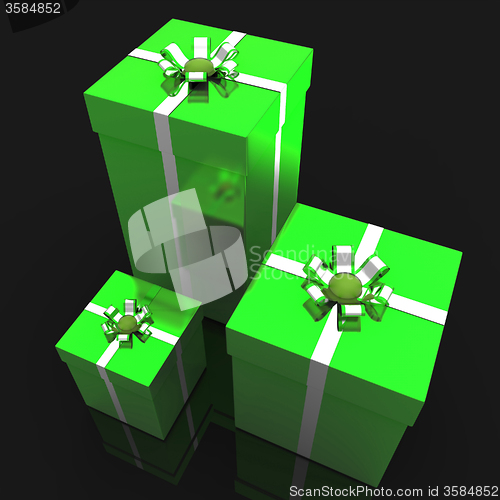 Image of Giftboxes Celebration Means Wrapped Celebrate And Occasion