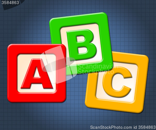 Image of Abc Kids Blocks Means Alphabet Letters And Alphabetical