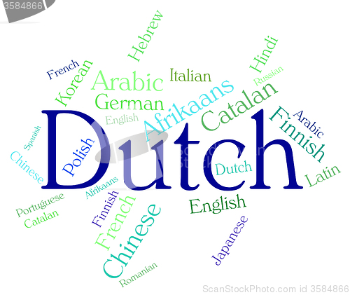 Image of Dutch Language Means The Netherlands And Foreign