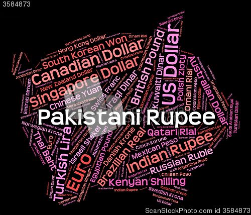 Image of Pakistani Rupee Indicates Foreign Currency And Coinage