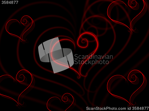 Image of Heart Background Indicates Valentine Day And Backdrop