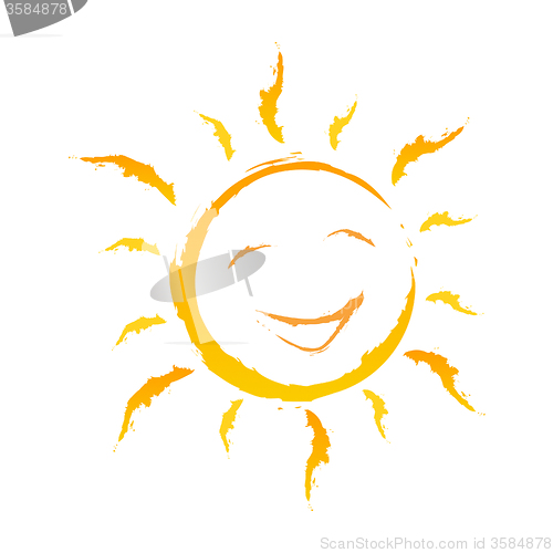 Image of Smiling Background Shows Solar Cheerful And Joy