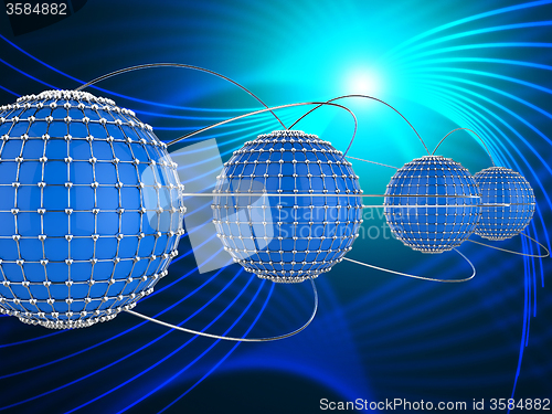 Image of Interconnected Network Represents Global Communications And Comm