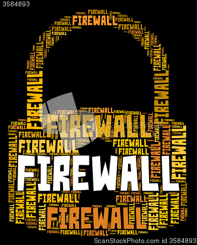 Image of Firewall Lock Indicates No Access And Defence