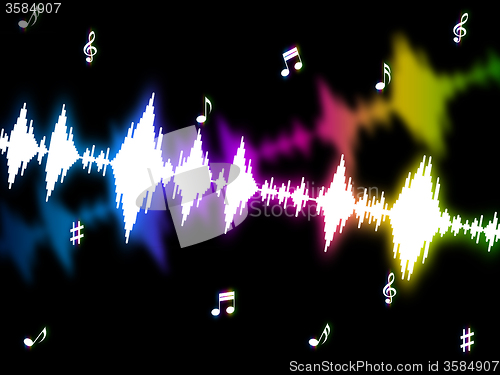 Image of Sound Wave Means Soundwaves Graph And Acoustic