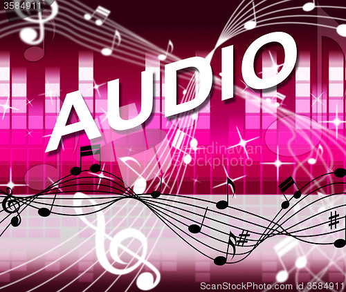 Image of Audio Music Shows Bass Clef And Melody