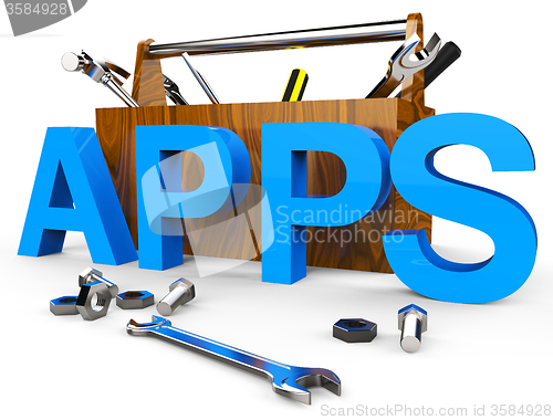 Image of Apps Software Represents Freeware Internet And Computer