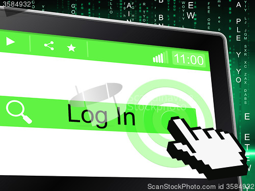 Image of Log In Indicates Sign Up And Apply