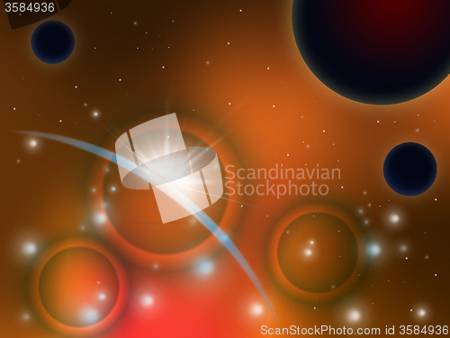 Image of Background Planets Shows Deep Space And Astronomy