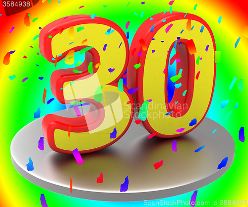 Image of Thirty Anniversary Indicates Birthday Party And 30Th