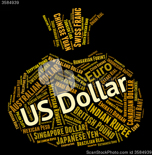 Image of Us Dollar Indicates Currency Exchange And Coin