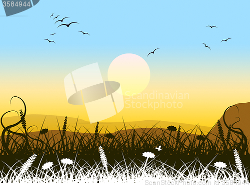 Image of Background Landscape Means Summer Time And Picturesque