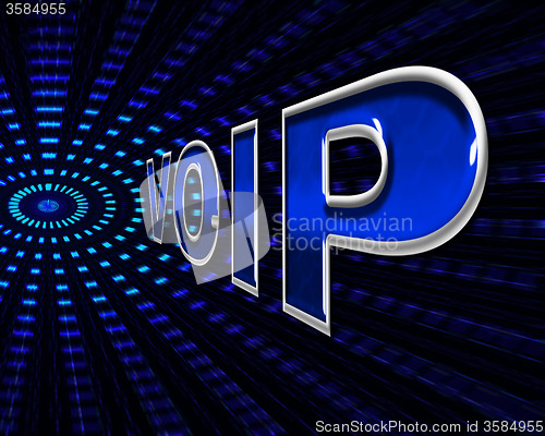 Image of Voip Telephony Means Voice Over Broadband And Protocol