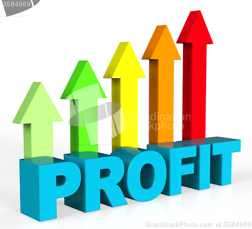 Image of Increase Profit Represents Rising Upward And Raise