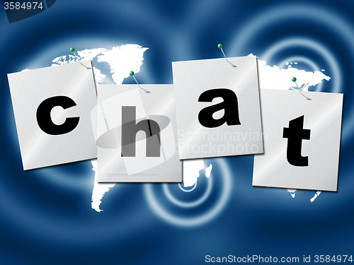 Image of Chat Chatting Indicates Type Typing And Communication