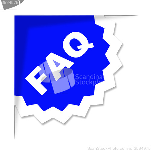 Image of Faq Label Represents Frequently Asked Questions And Advice