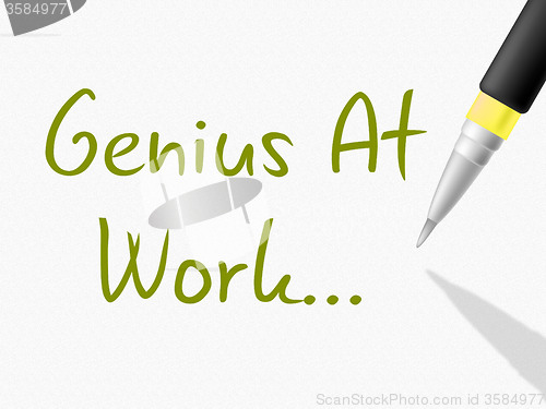 Image of Genius At Work Indicates Intellectual Capacity And Brilliance