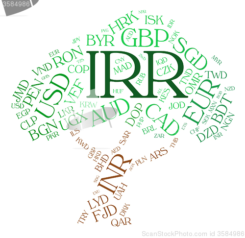 Image of Irr Currency Means Iranian Rial And Broker