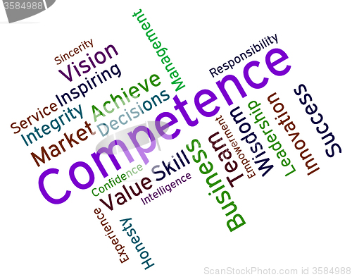 Image of Competence Words Represents Expertise Mastery And Capacity