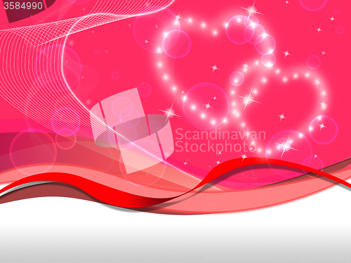 Image of Pink Hearts Background Means Love Special And Valentine\r