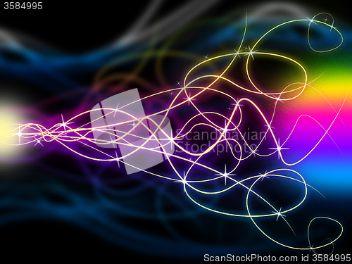 Image of Squiggles Background Means Swirly Lines At Night\r