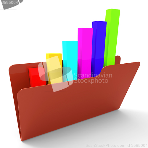 Image of File Report Shows Business Graph And Administration