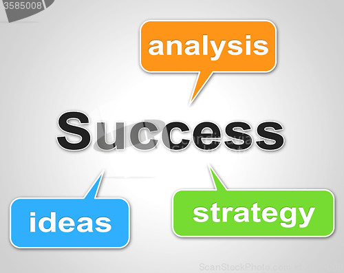 Image of Success Words Indicates Succeed Resolution And Victors
