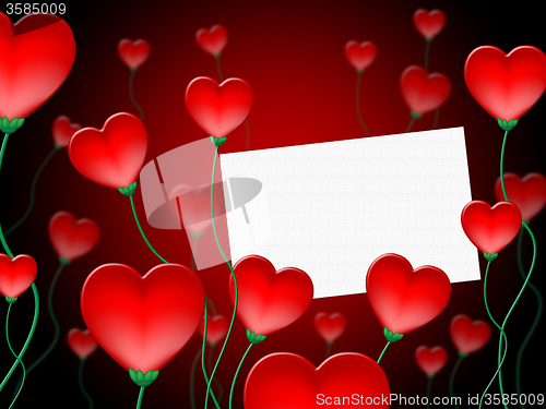 Image of Heart Message Represents Valentine Day And Communication