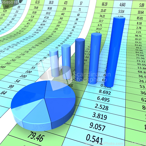 Image of Report Graph Shows Infograph Financial And Data