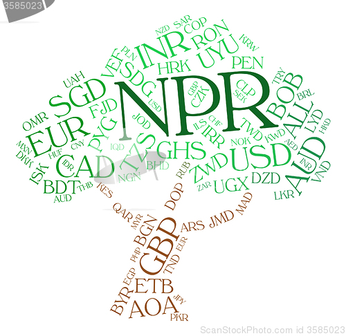 Image of Npr Currency Indicates Worldwide Trading And Forex