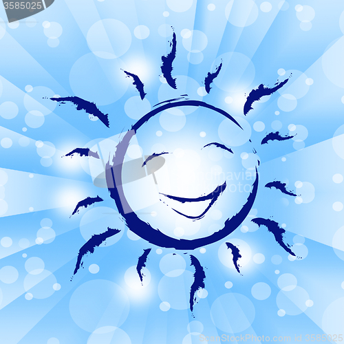 Image of Background Sun Shows Happiness Template And Jubilant