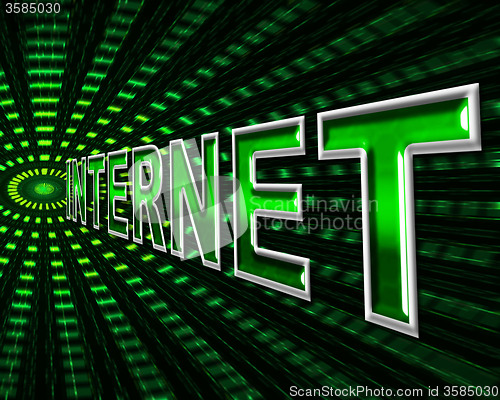 Image of Data Internet Means World Wide Web And Www