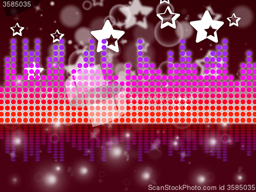 Image of Soundwaves Background Shows Music Singing And Melody\r