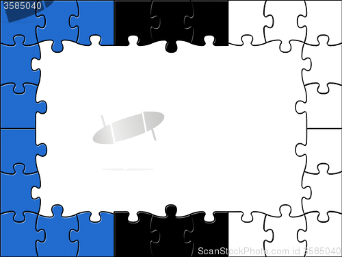 Image of Estonia Jigsaw Represents Blank Space And Copy-Space