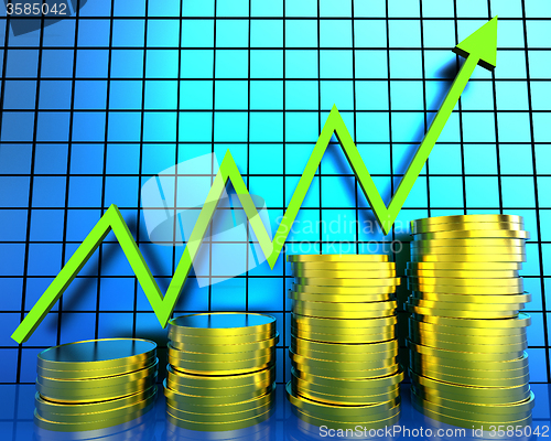 Image of Increase Cash Graph Means Financial Report And Advance