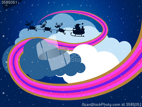 Image of Clouds Sky Represents Father Christmas And Christmastime