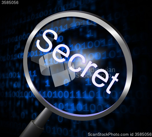 Image of Secret Magnifier Means Search Confidential And Magnification