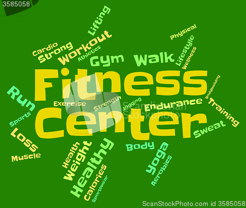 Image of Fitness Center Means Train Words And Athletic