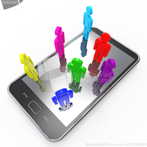 Image of Phone Communication Means Global Communications And Chat