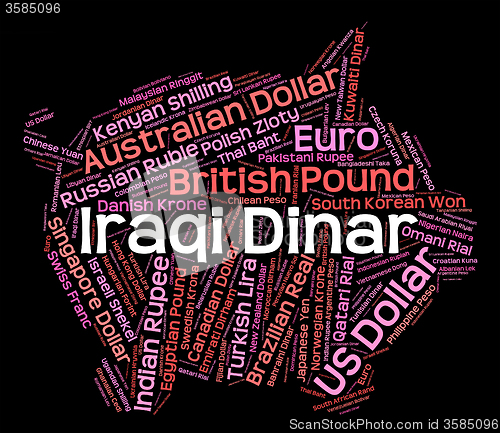 Image of Iraqi Dinar Represents Foreign Currency And Coinage