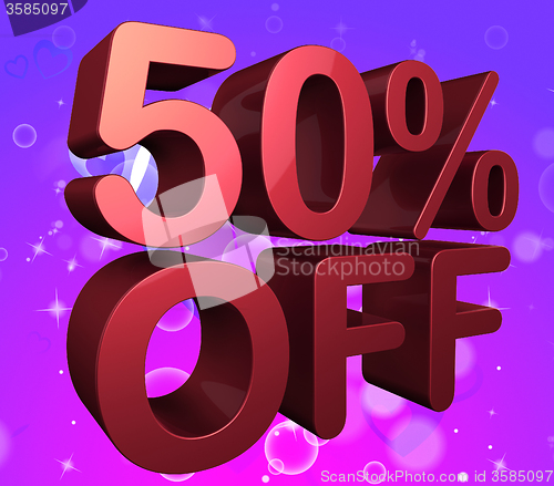 Image of Fifty Percent Off Means Offer Savings And 50%