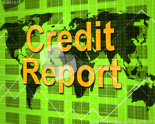 Image of Credit Report Shows Debit Card And Analysis