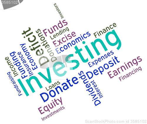 Image of Investing Word Indicates Return On Investment And Growth