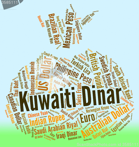 Image of Kuwaiti Dinar Represents Forex Trading And Dinars