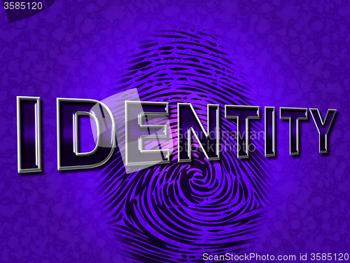 Image of Identity Fingerprint Means Log Ins And Account